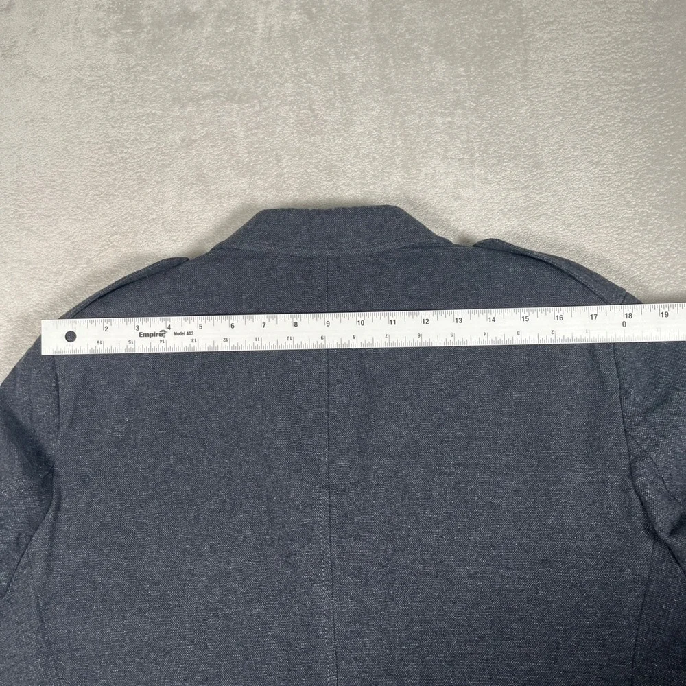 Banana Republic Mens 42R Safari Field Jacket Epaulets Italian Fabric Grey Blazer